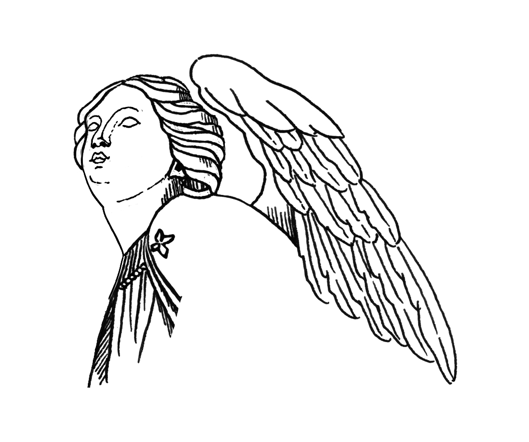 illustration traditionnelle ange la Mission Haut-Brion