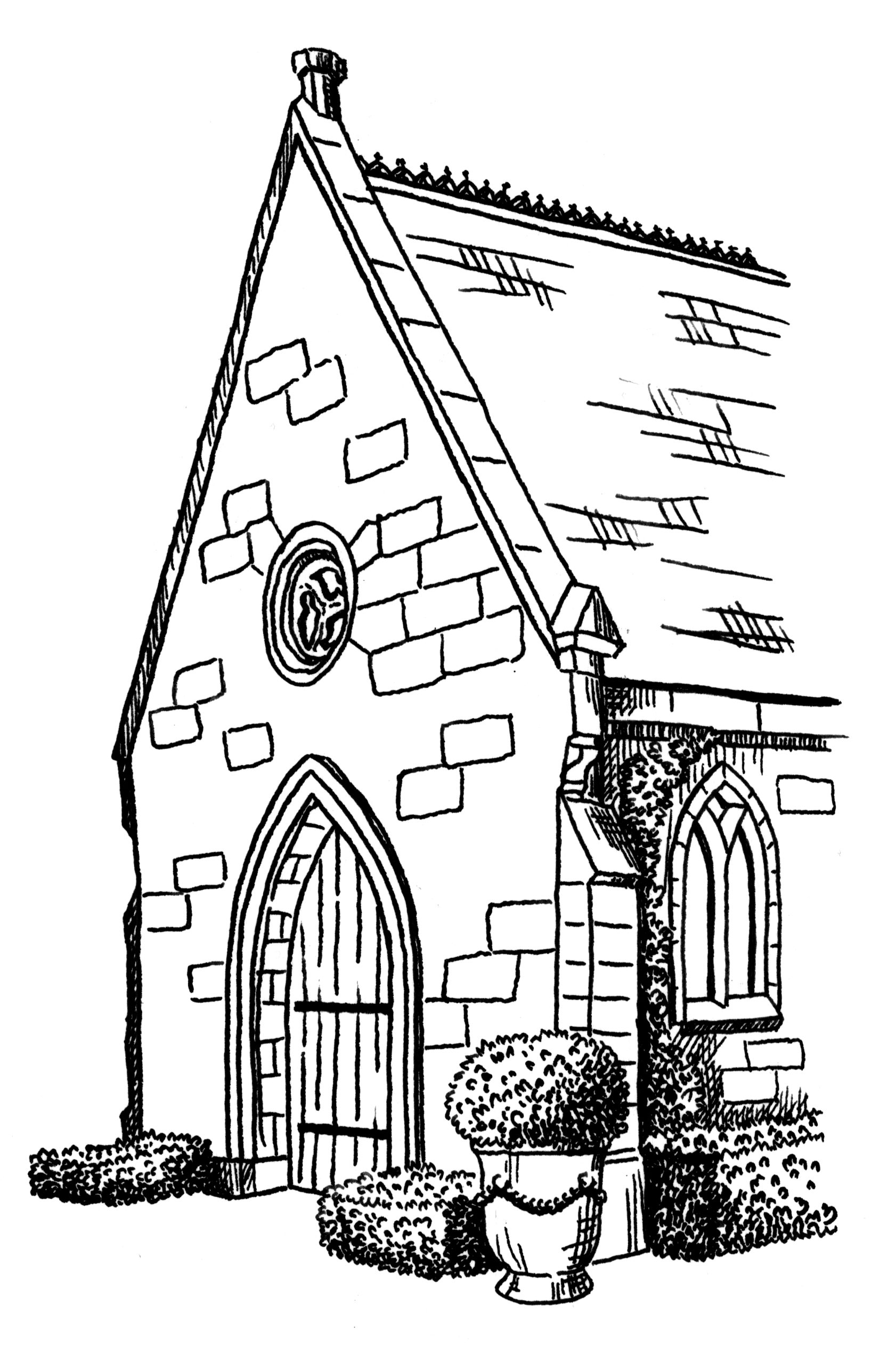 illustration traditionnelle d'une chapelle